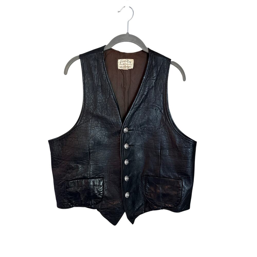 Vintage Joo Kay Western Fashions Corral Sportswear Co Aromore, OK Leather Vest